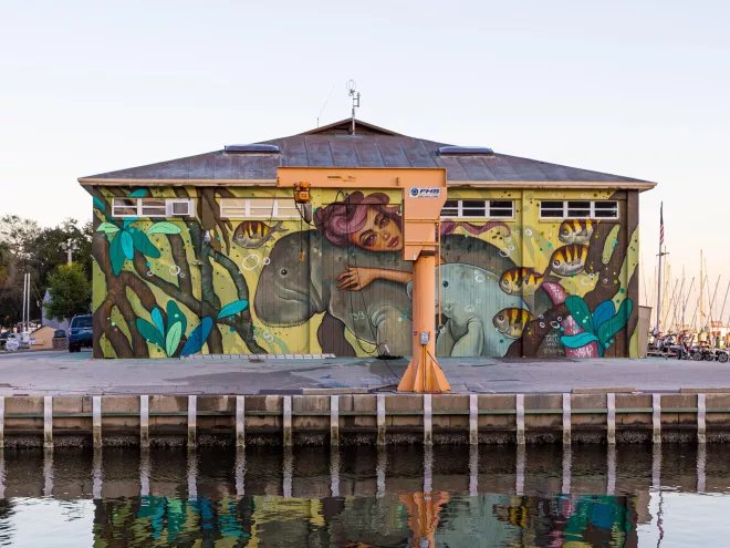 Mangroves & Manatees mural by Tatiana Suarez