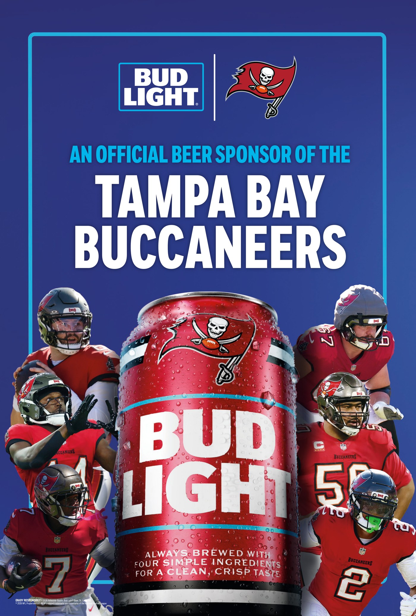 Bud Light, an official beer sponsor of the Tampa Bay Buccaneers