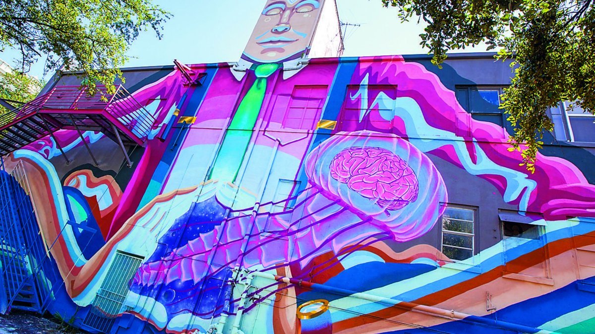 Time to Think mural by Derek Donnelly and Sebastian Coolidge