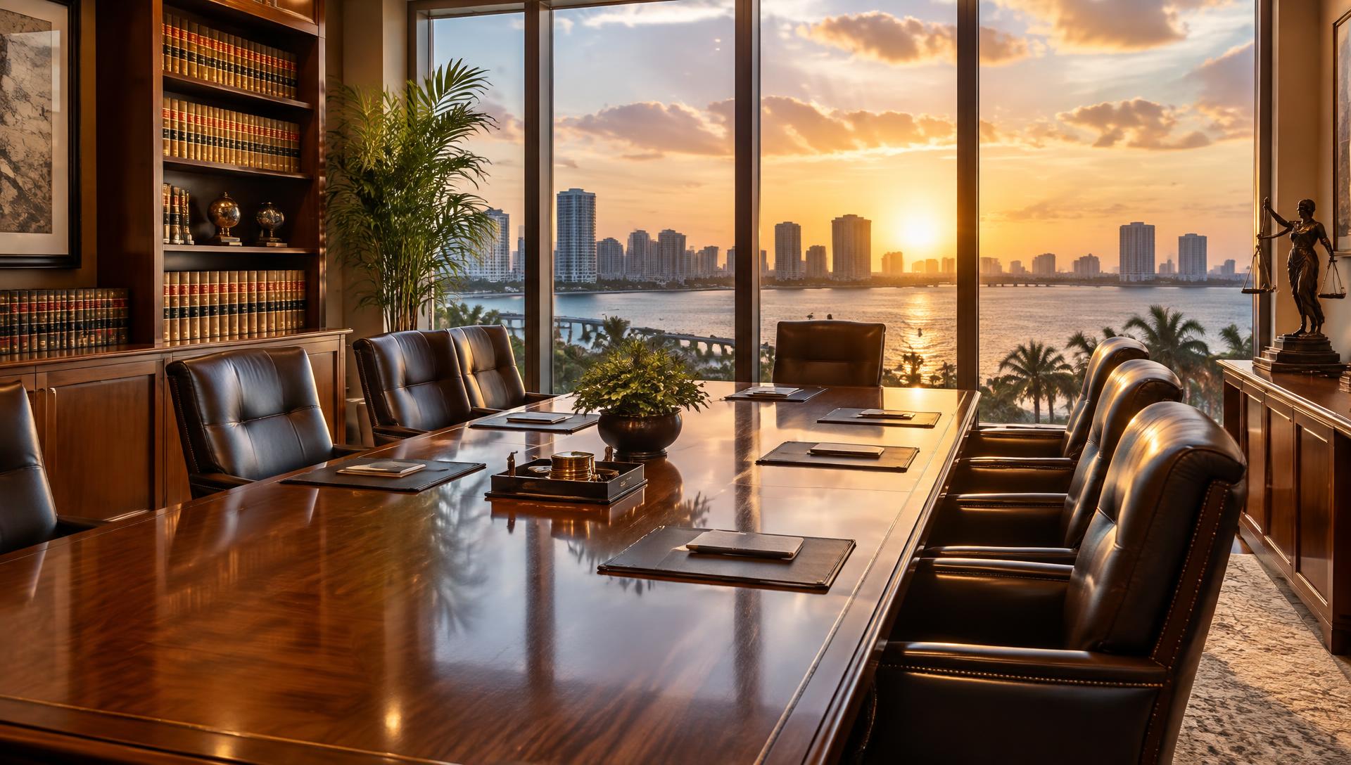 Law firm conference room overlooking the St. Petersburg waterfront