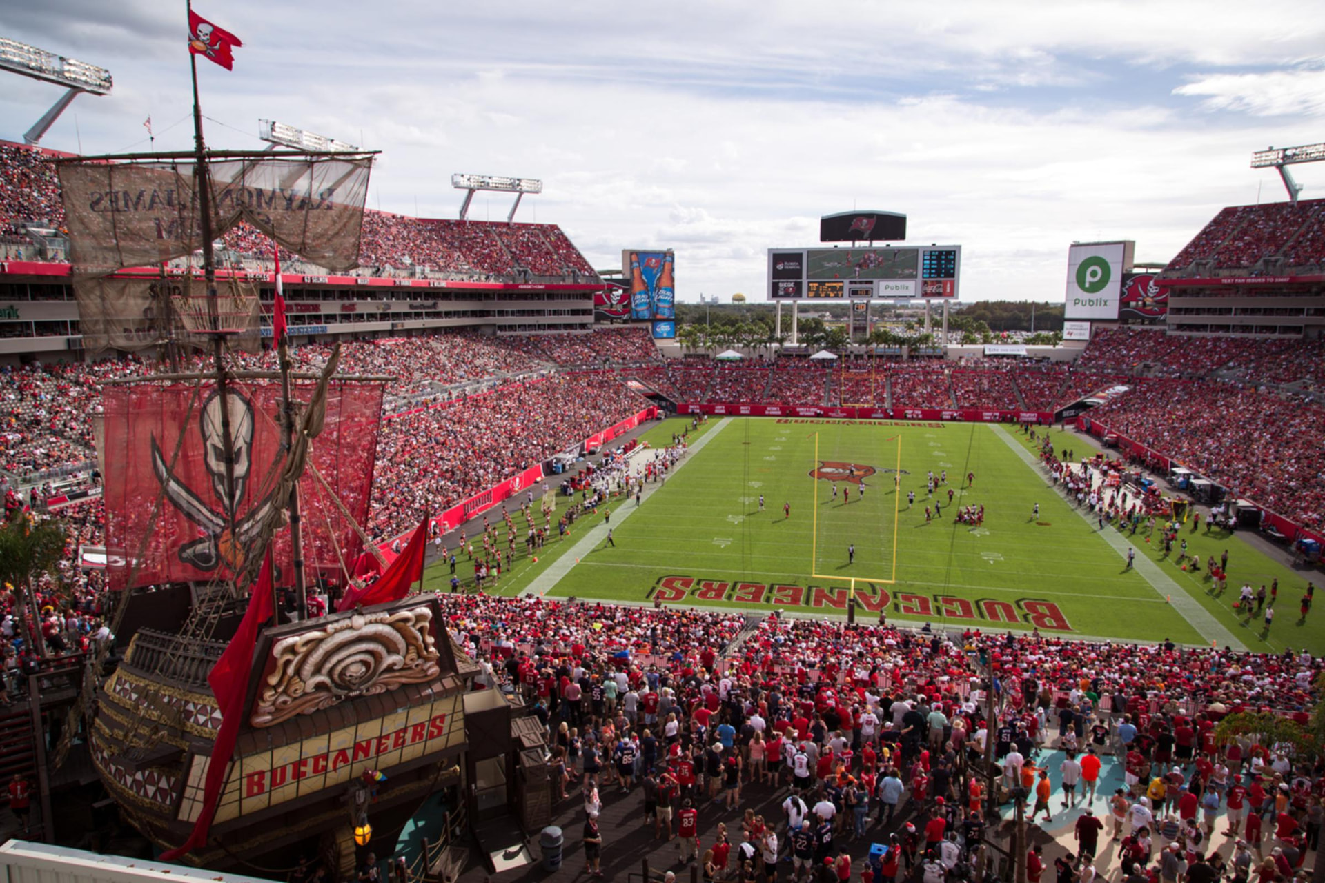 Raymond James Stadium, home of the Tampa Bay Buccaneers