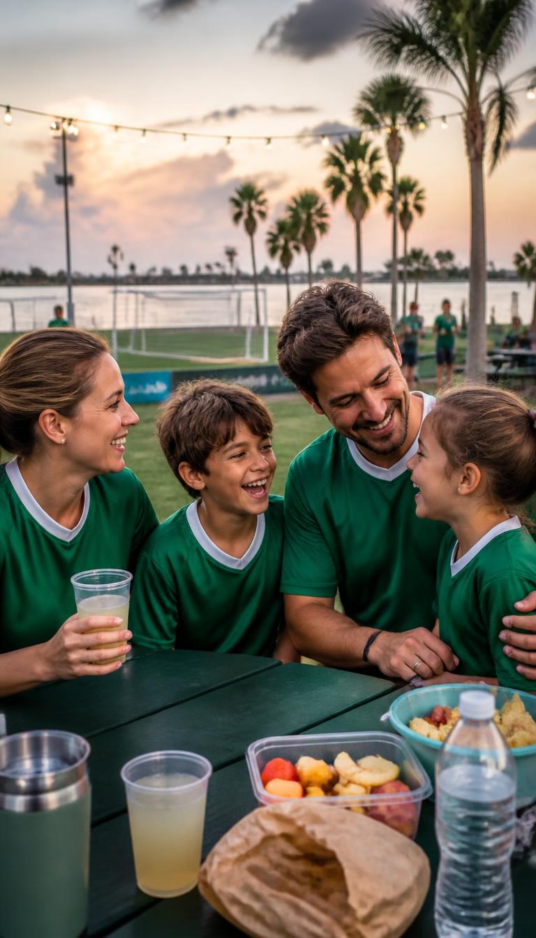 Waterfront picnic with the whole crew #RowdiesFamily #StPeteSunset